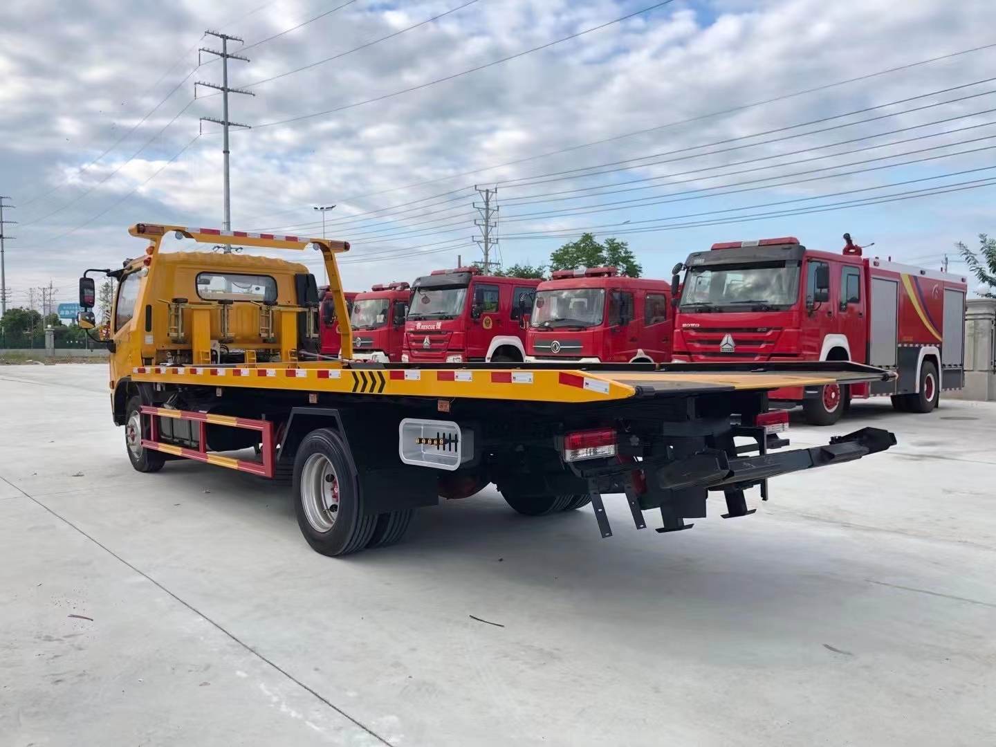 國六東風多利卡D8黃牌一拖二清障車