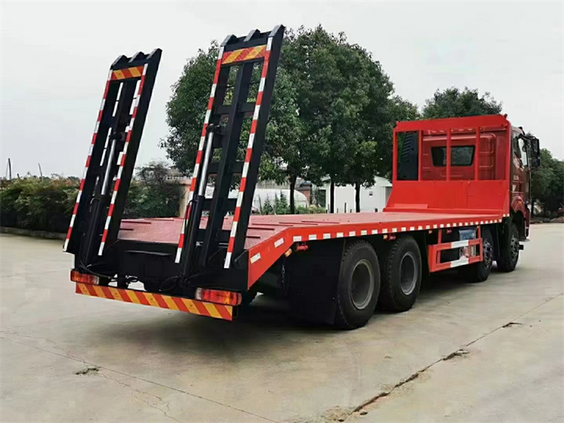 國六解放J6前四后八平板運輸車